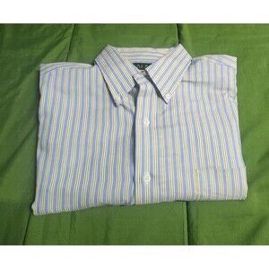 Lauren Ralph Lauren Non-Iron Long Sleeve Stripes Men' Dress Shirt Size 17-34/35